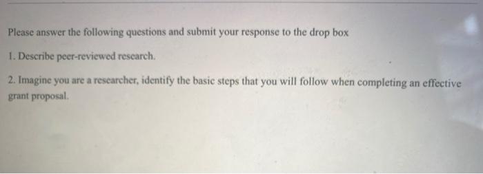 Please answer the following questions and submit