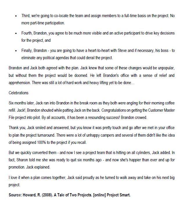 Read the Case study and answer the questions that