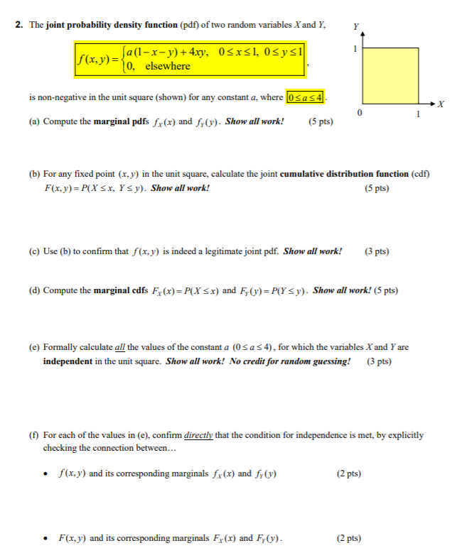 PART F PART F 2. The joint probability density