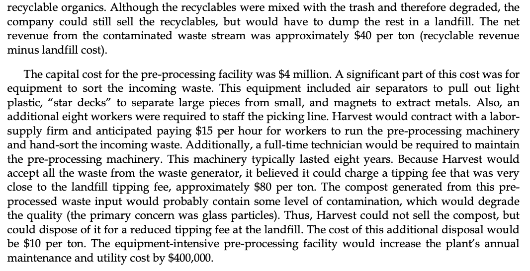 Construct an income statement for the