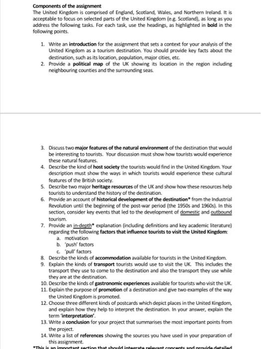 The task The assignment is the write-up of your