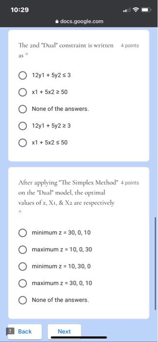 10:28 . .docs.google.com 4 points The "Dual"