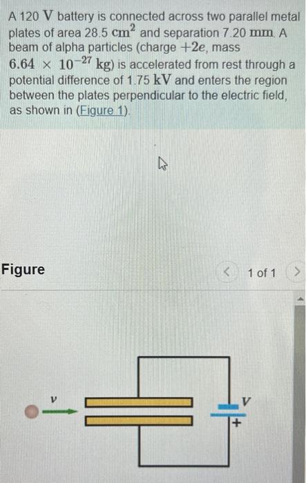 A 120V battery is connected across two parallel