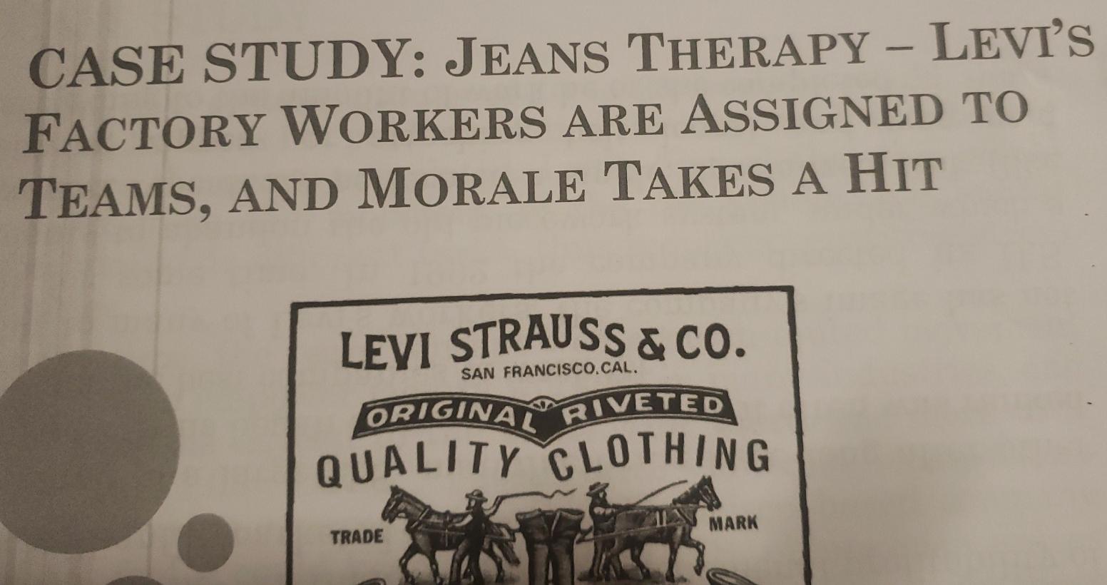 CASE STUDY: JEANS THERAPY - LEVI'S FACTORY