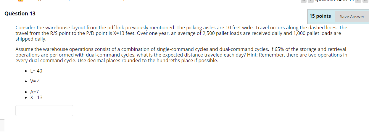 Question 13 15 points Save Answer Consider the