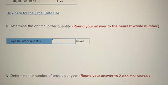 A mail-order house uses 15,975 boxes a year.