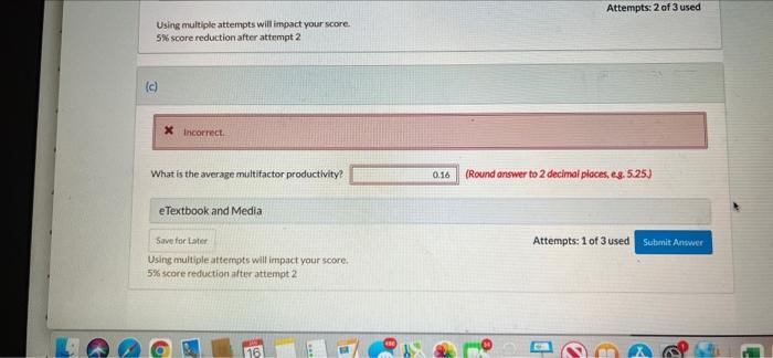 Question 4 of 5 1.33/4 E Show Attempt History