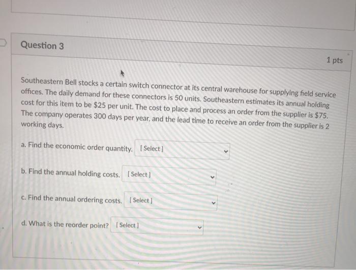 question 3 please thank you Question 3 1 pts
