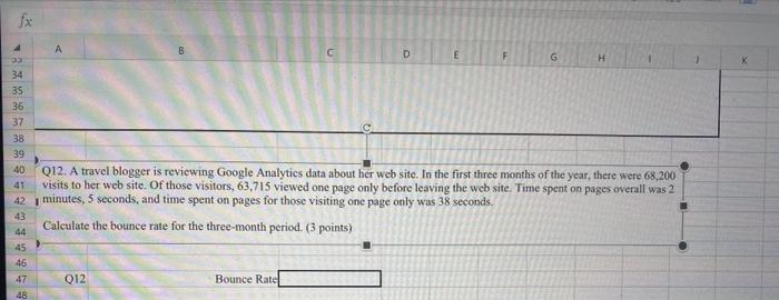 what is the bounce rate? fx 4 B D E 33 F G H 34