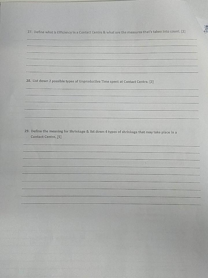 Name Date Part 1: Operational Related & Team