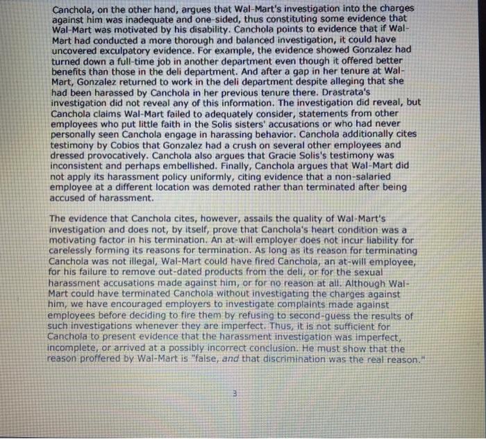 Based on the Case Opinion, please answer the