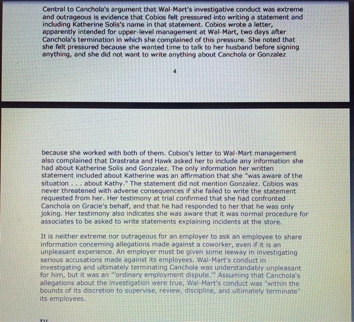 Based on the Case Opinion, please answer the