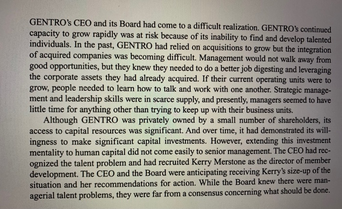 GENTRO's CEO and its Board had come to a