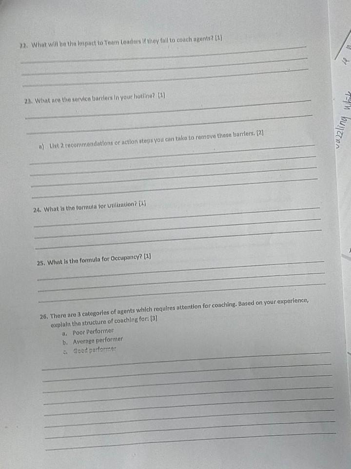 22. What will be the impact to Team Leaders they