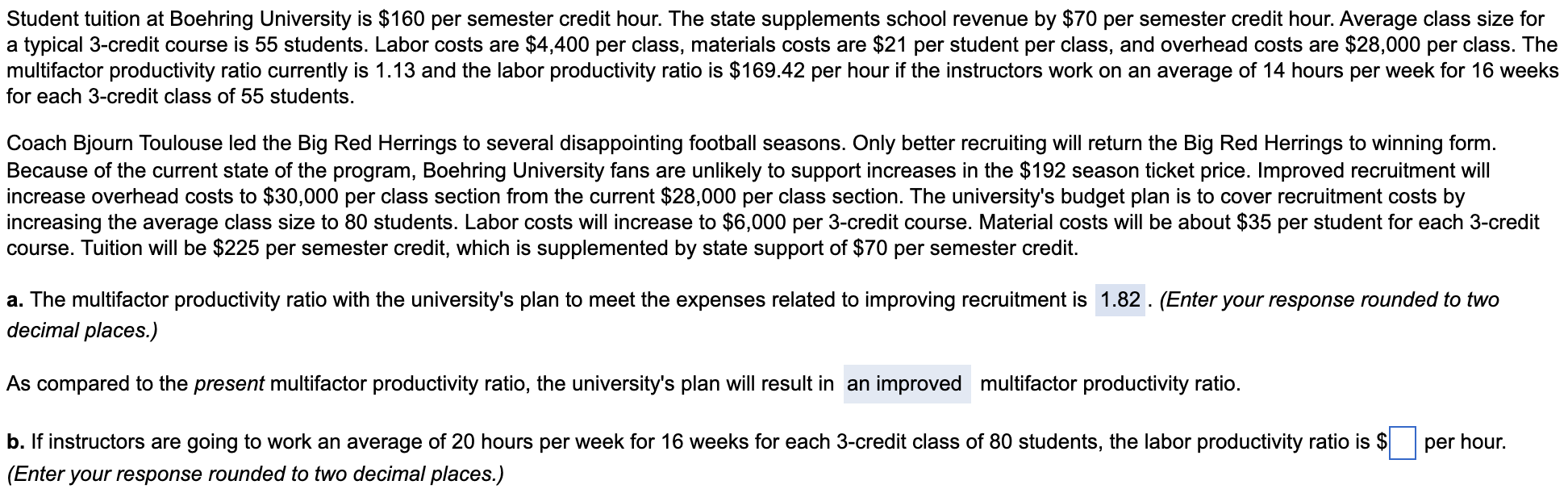 Student tuition at Boehring University is $160