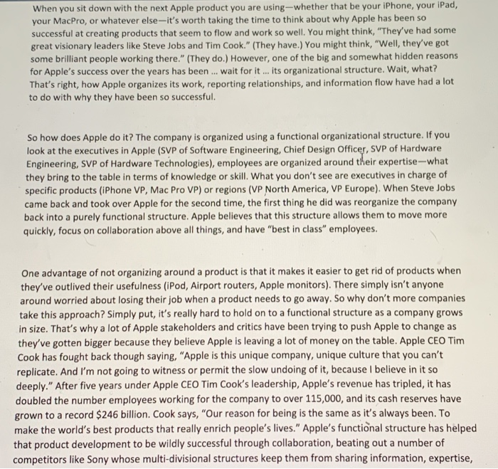 When you sit down with the next Apple product you