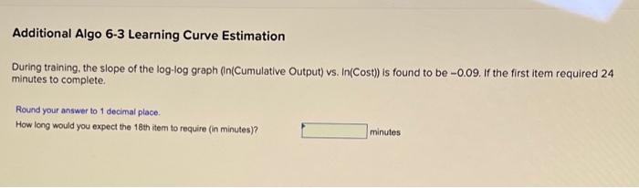 Additional Algo 6-3 Learning Curve Estimation