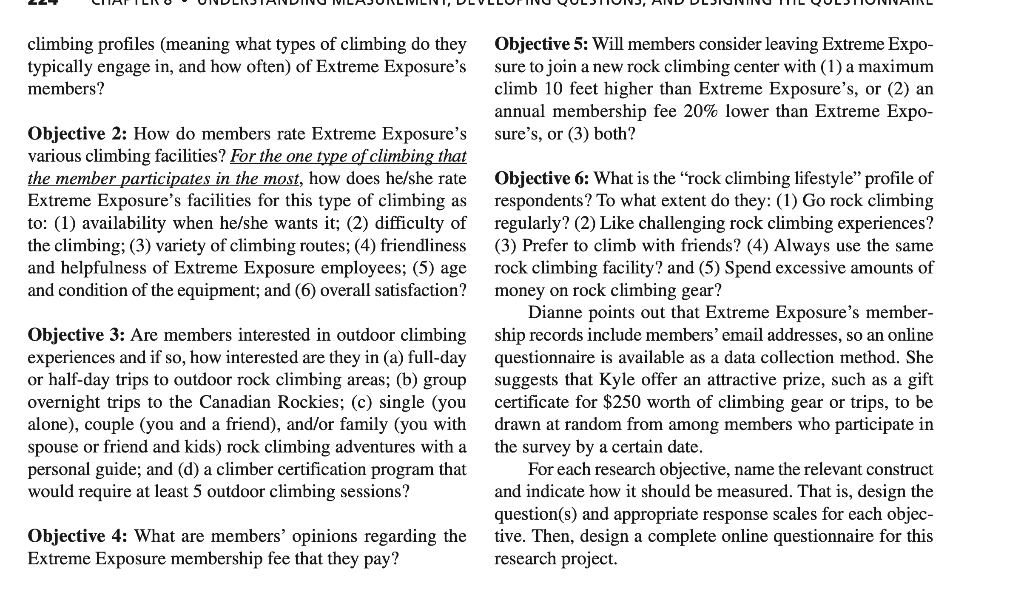 Can you answer each objective? CASE 8.1 Extreme