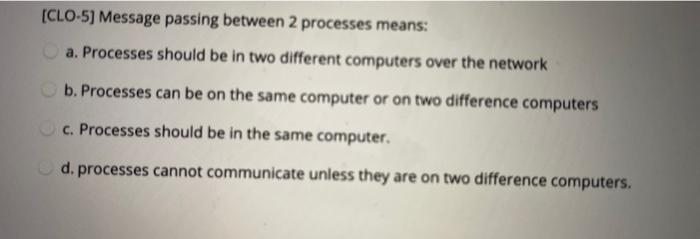 [CLO-5) Message passing between 2 processes