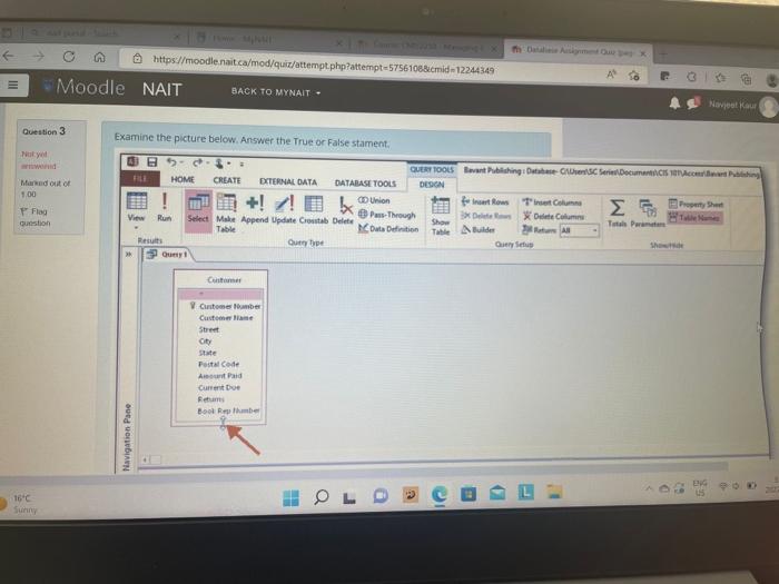 Examine the picture below. Answer the True or