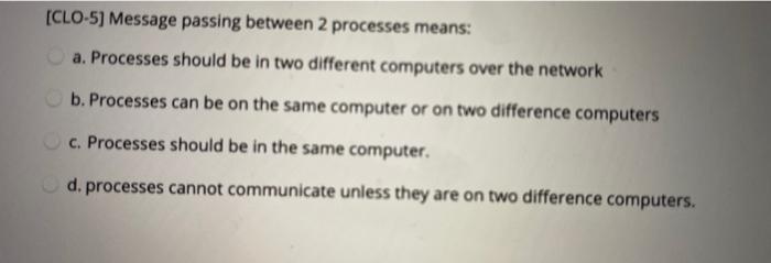 [CLO-5) Message passing between 2 processes
