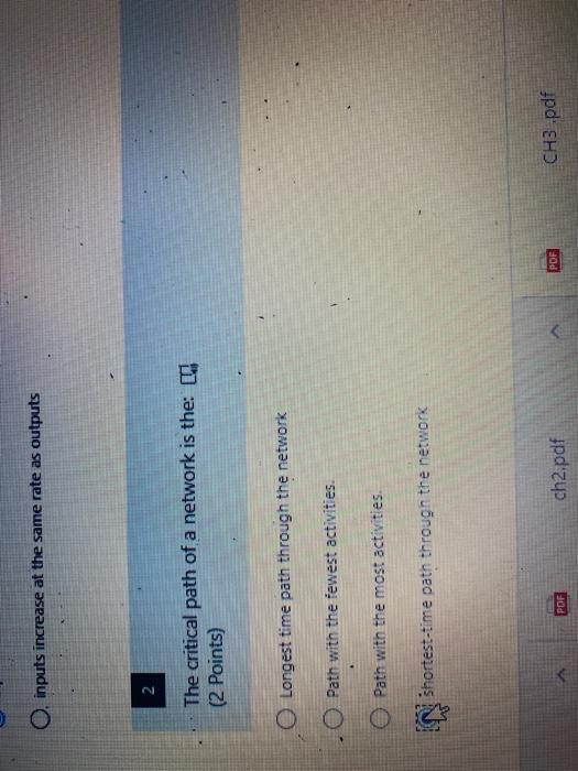O. inputs increase at the same rate as outputs 2