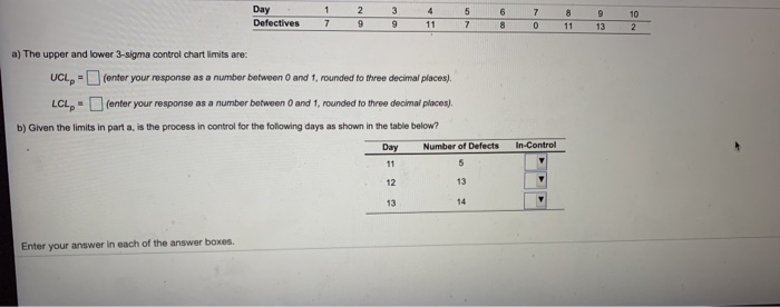 kon over the past 10 days are given below. Sample