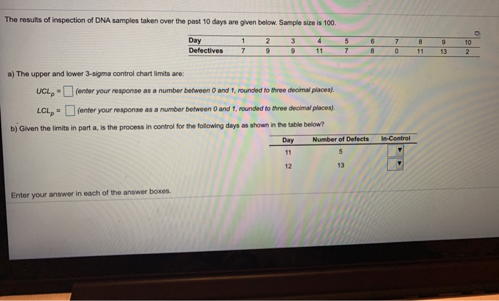 kon over the past 10 days are given below. Sample