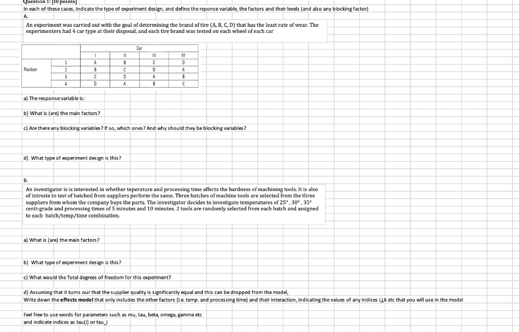 Question 1:10 points In each of these cases,