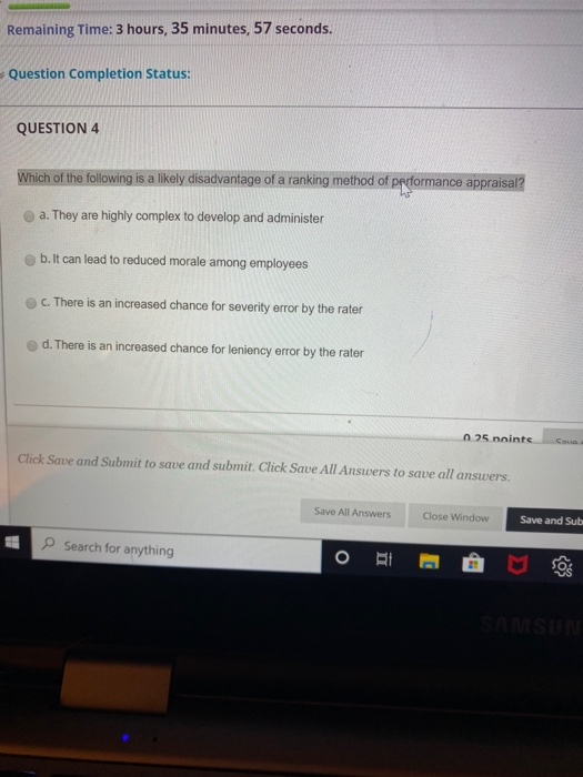 Remaining Time: 3 hours, 35 minutes, 57 seconds.