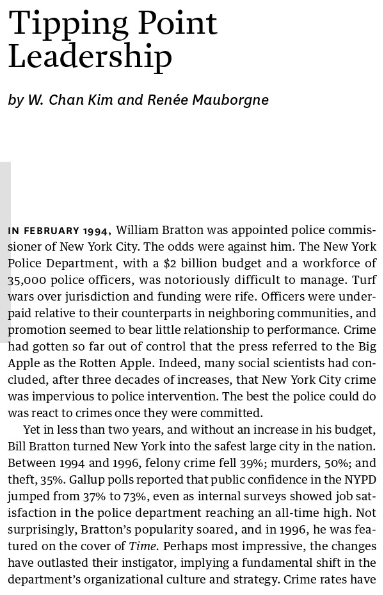 What does the Tipping Point chapter teach us