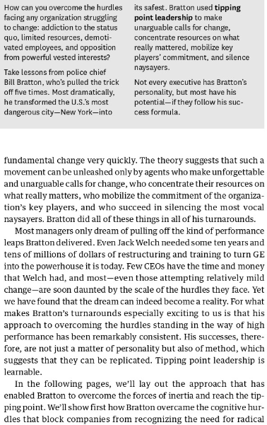 What does the Tipping Point chapter teach us