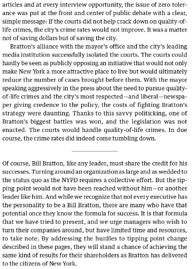 What does the Tipping Point chapter teach us