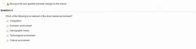 Moving to the next question prevents changes to