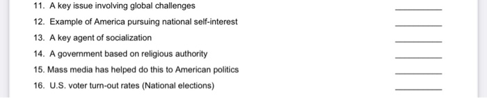 possible answer: 11. A key issue involving global