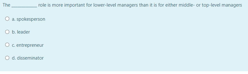 The role is more important for lower-level