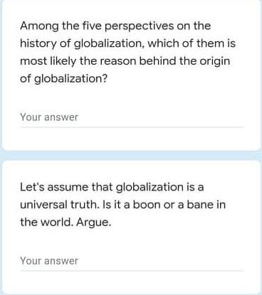 Among the five perspectives on the history of