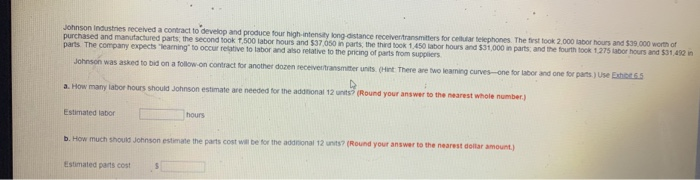 Johnson Industries received a contract to develop