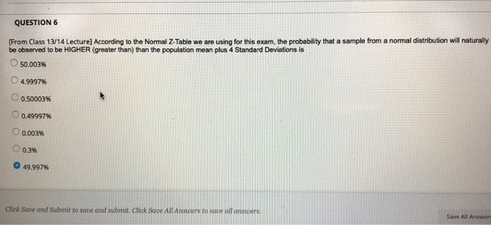 QUESTION 6 [From Class 13/14 Lecture] According