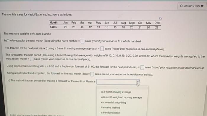 Question Help 16 12 13 18 15 18 20 21 20 22 The