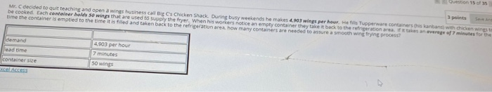 weston 15 35 3 points Mr. C decided to quit