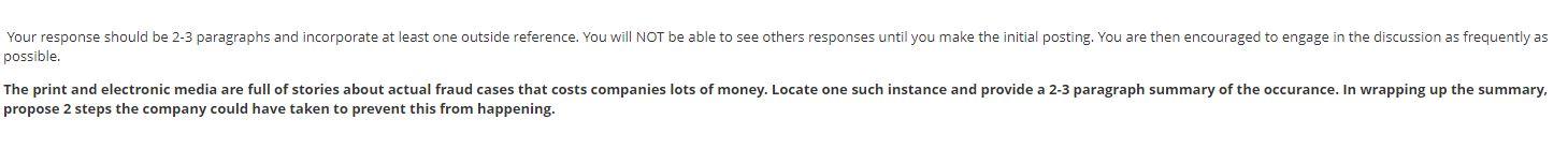 possible. propose 2 steps the company could have