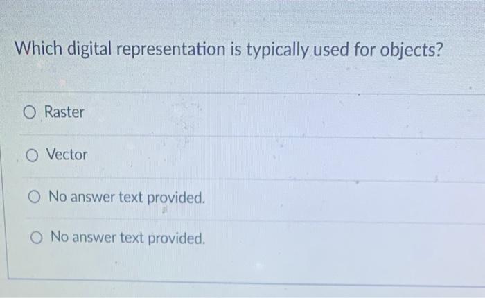 Which digital representation is typically used
