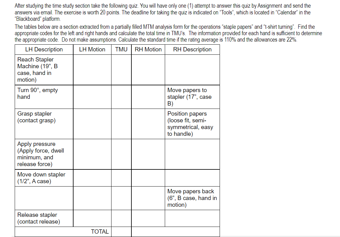 After studying the time study section take the