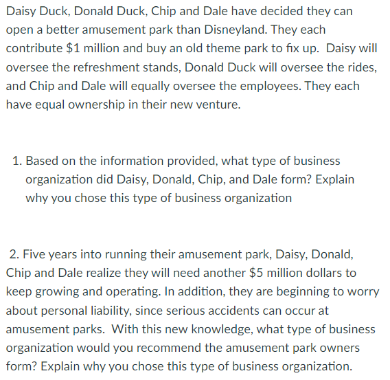 Daisy Duck, Donald Duck, Chip and Dale have