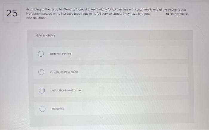 25 According to the issue for Debate, increasing