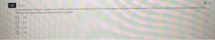 24 points A certain type of power supply costs