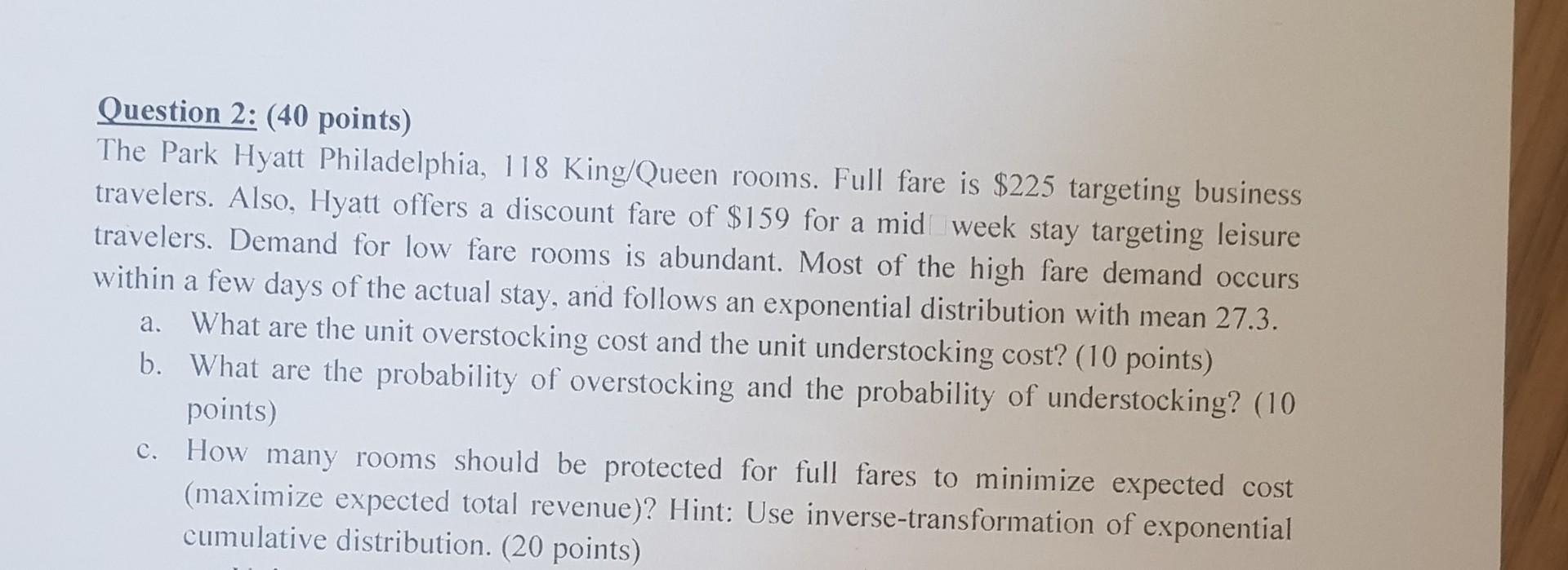 Please explain specifically Question 2: (40