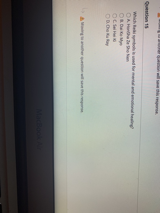 Movs druer question will save this response.