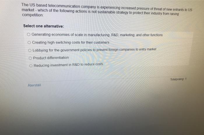 The US based telecommunication company is